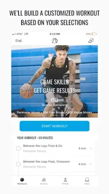 Pure Sweat Basketball Workouts android App screenshot 2